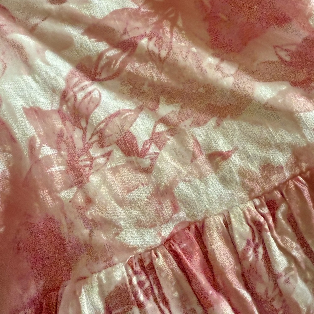 Floral Pink and White Dress - Picture 4 of 6
